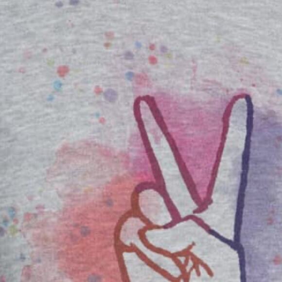 Chaser NEW Rainbow Peace Cozy Pullover Small Long sleeve sweatshirt Equality - Picture 4 of 11